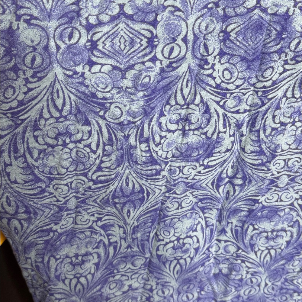 Roaman's Blue Floral 3/4 Sleeve Henley & Pant Set Size 3X (Fits 30W/32W) - Picture 4 of 9
